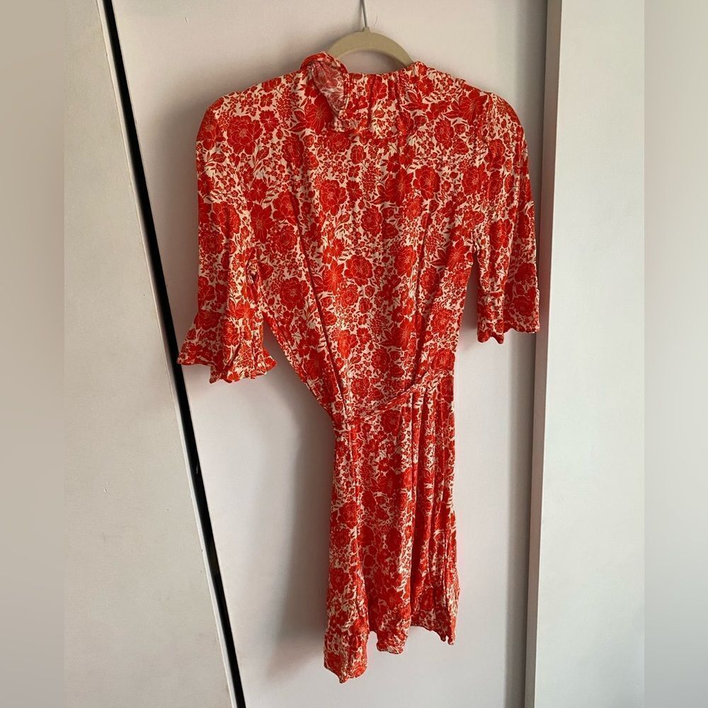 TOPSHOP Oriental Ruffle Wrap Dress - Picture 6 of 6